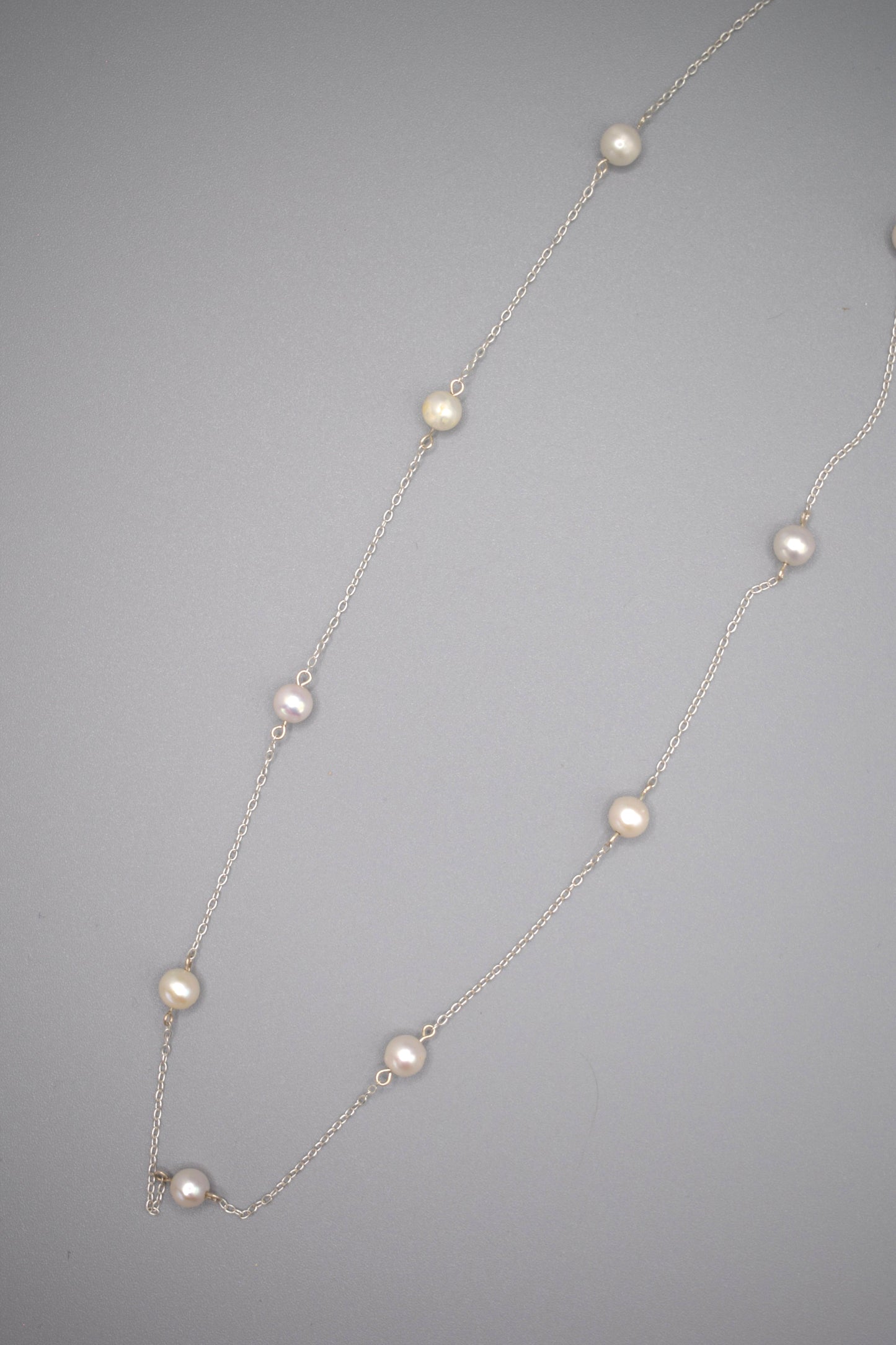 Small Pearl Spacer Necklace