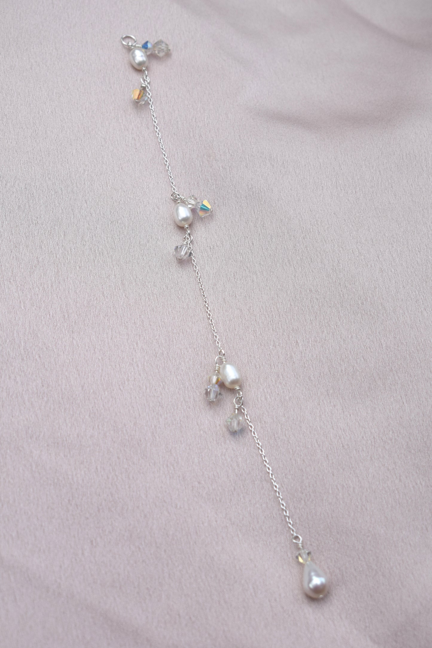 Pearl and Glass Bead Back Chain