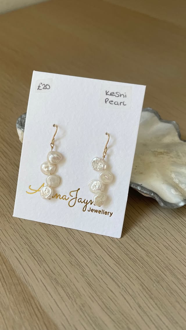 Keshi Pearl Stack Earrings