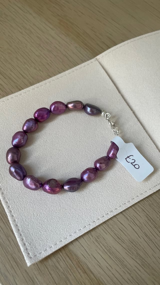 Full Purple Pearl Bracelet