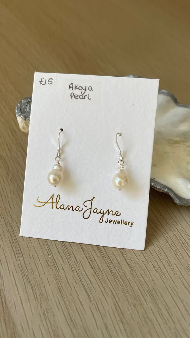 Akoya Pearl Hook Earrings