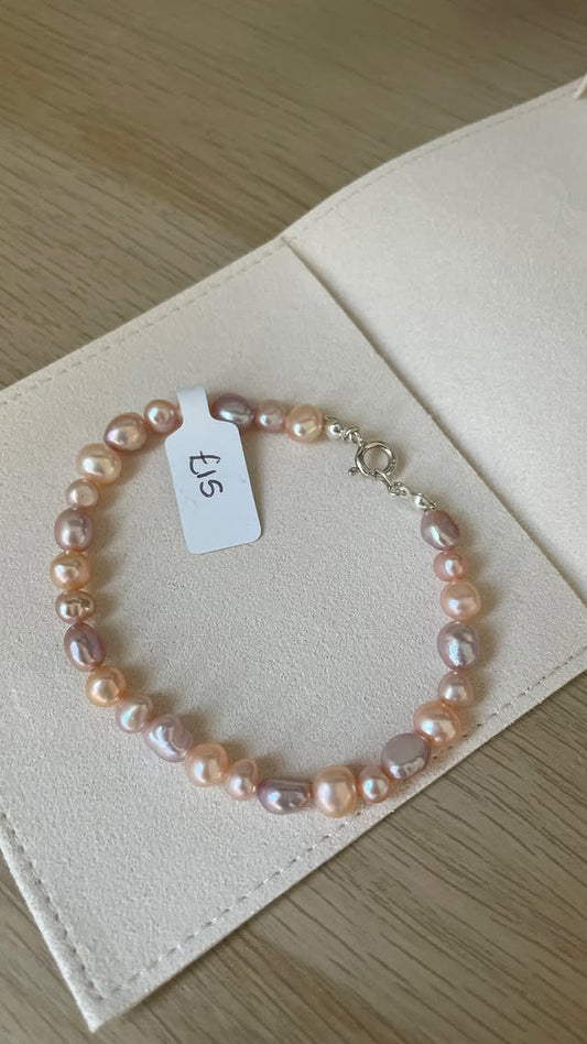 Mixed Pink Pearl Bracelet