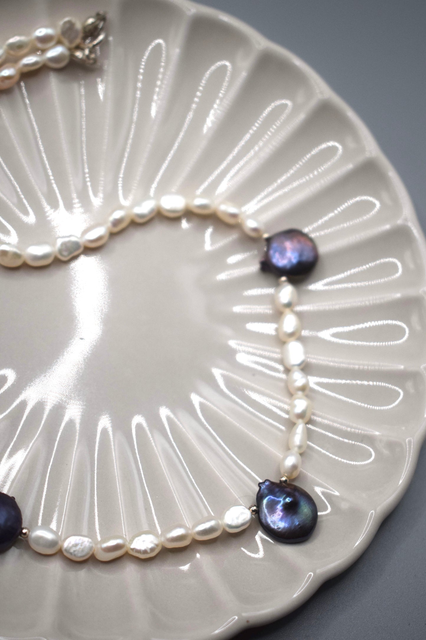 Blue Keshi Pearl Necklace