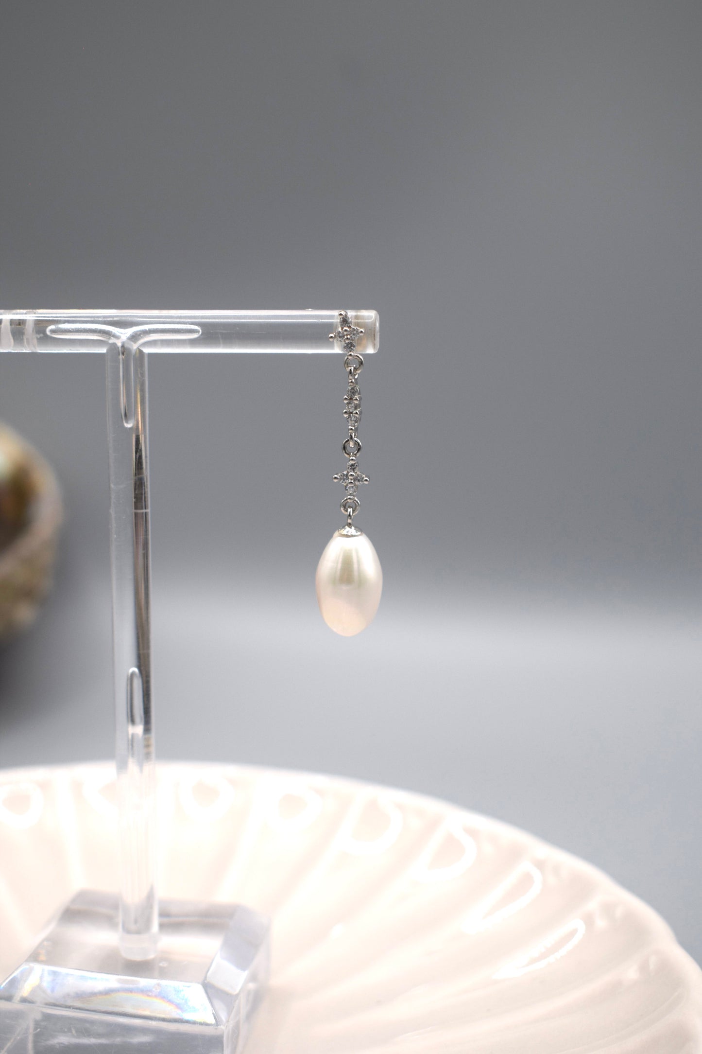 Sparkle Drop Pearl Studs