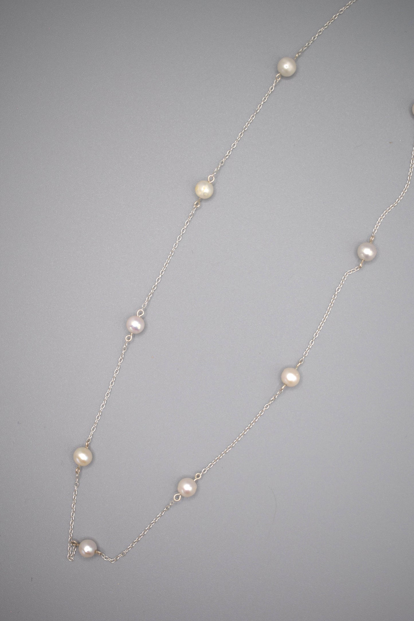 Small Pearl Spacer Necklace