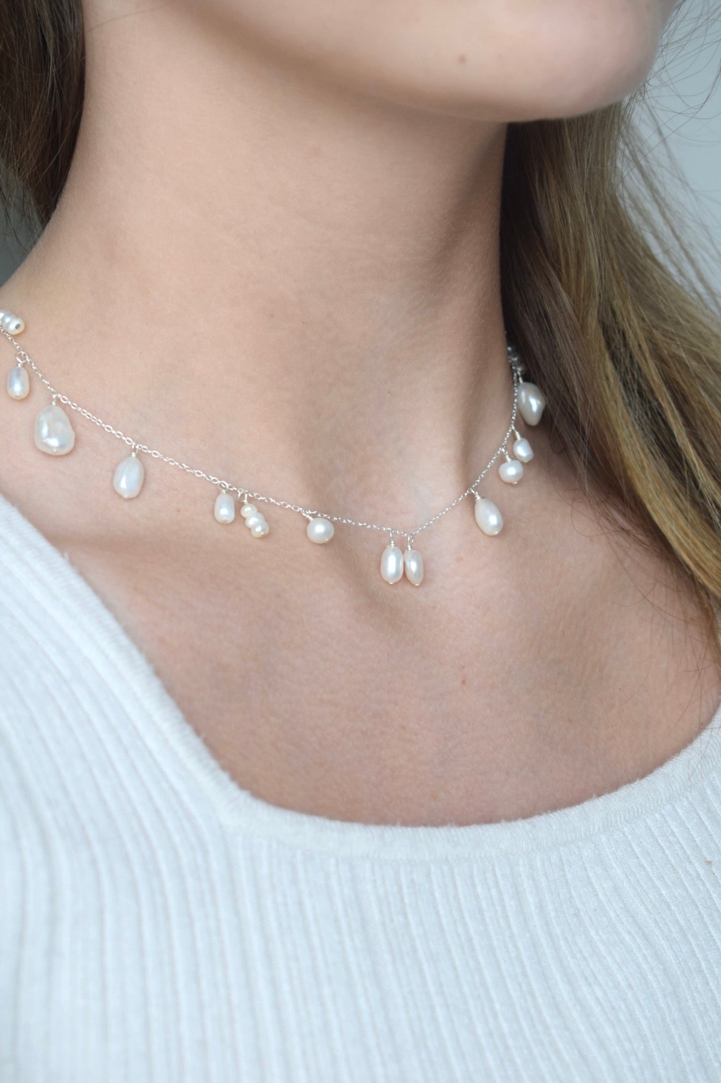 Pearl Waterfall Necklace