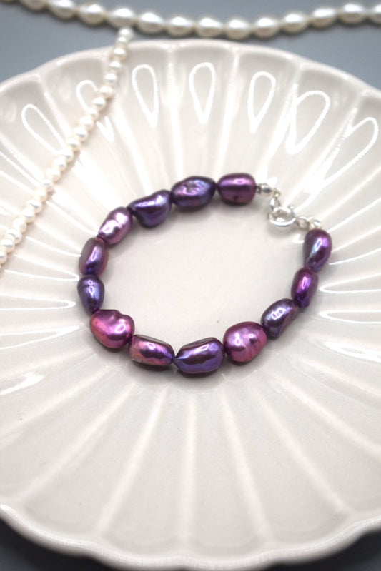 Full Purple Pearl Bracelet