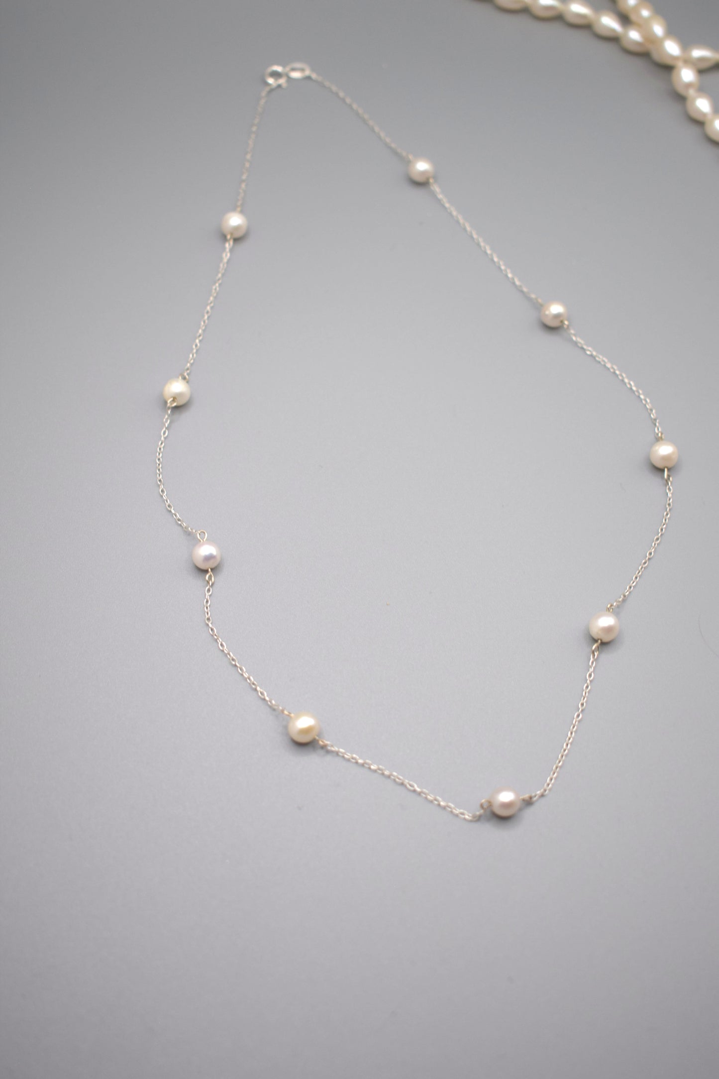 Small Pearl Spacer Necklace