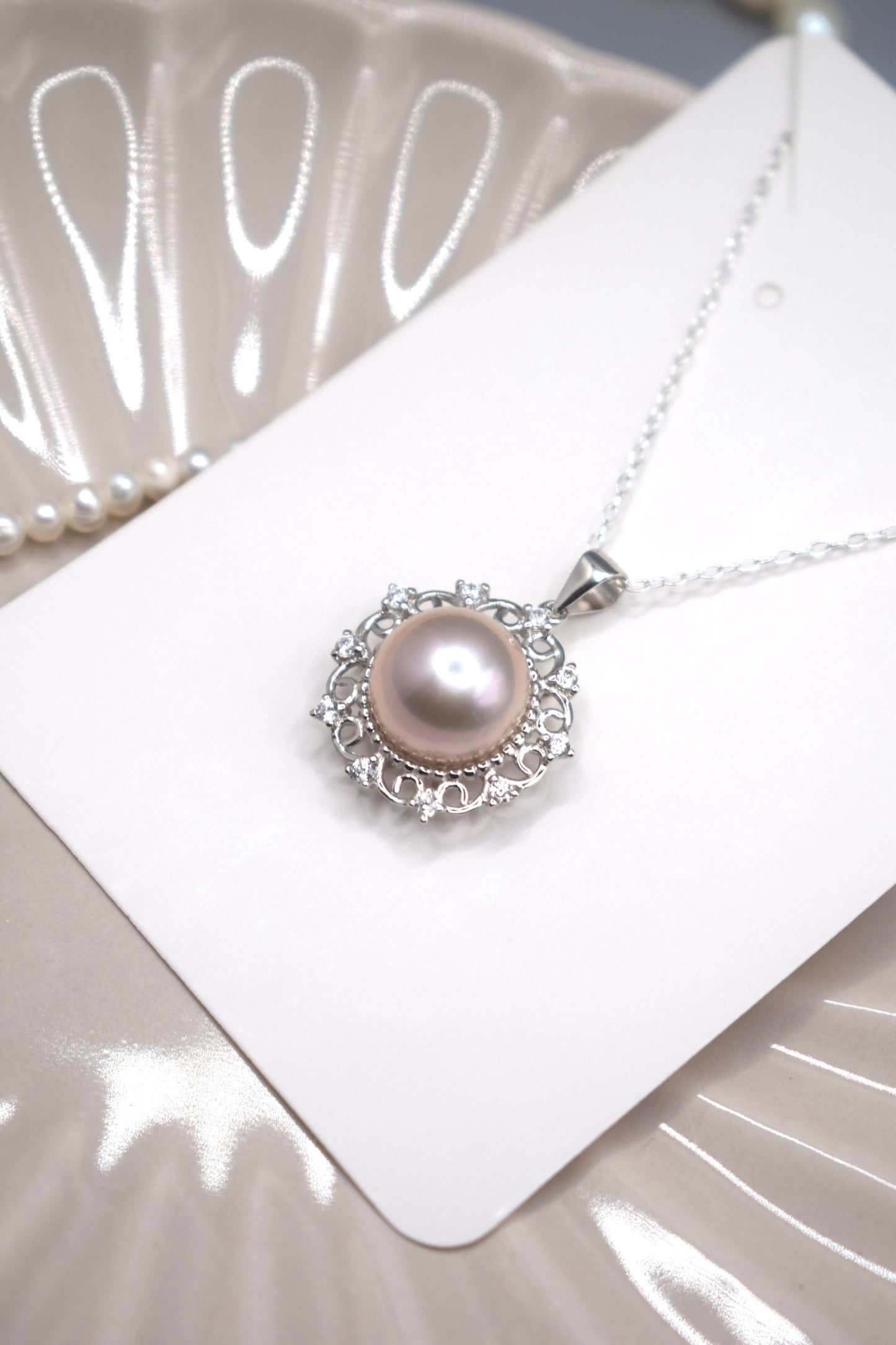 Sterling Silver Pearl Pendant Necklace