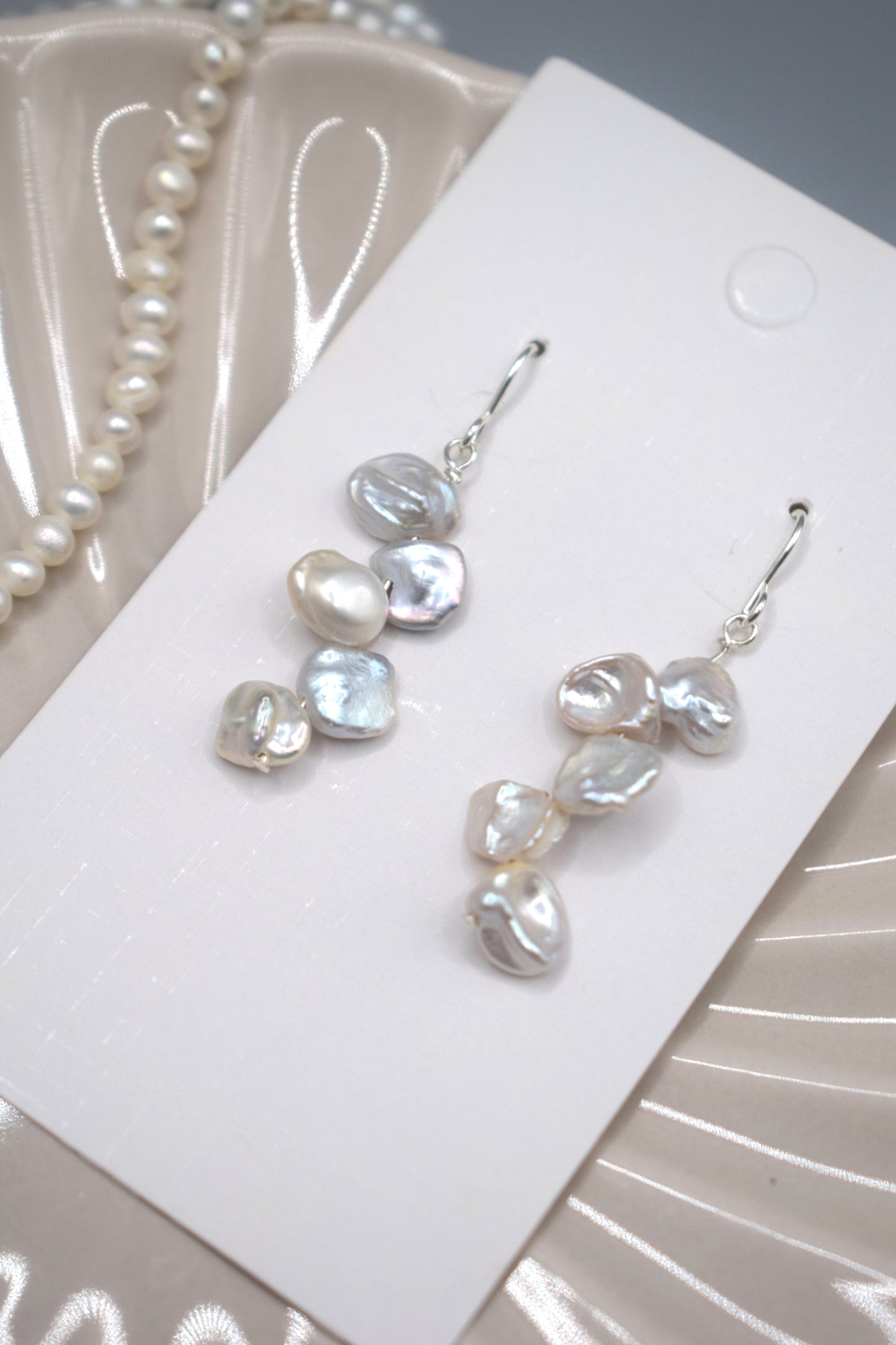 Keshi Pearl Stack Earrings