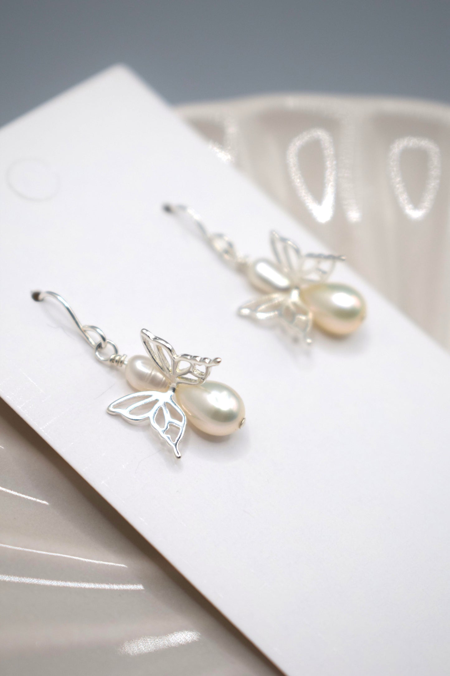 Butterfly Pearl Earrings