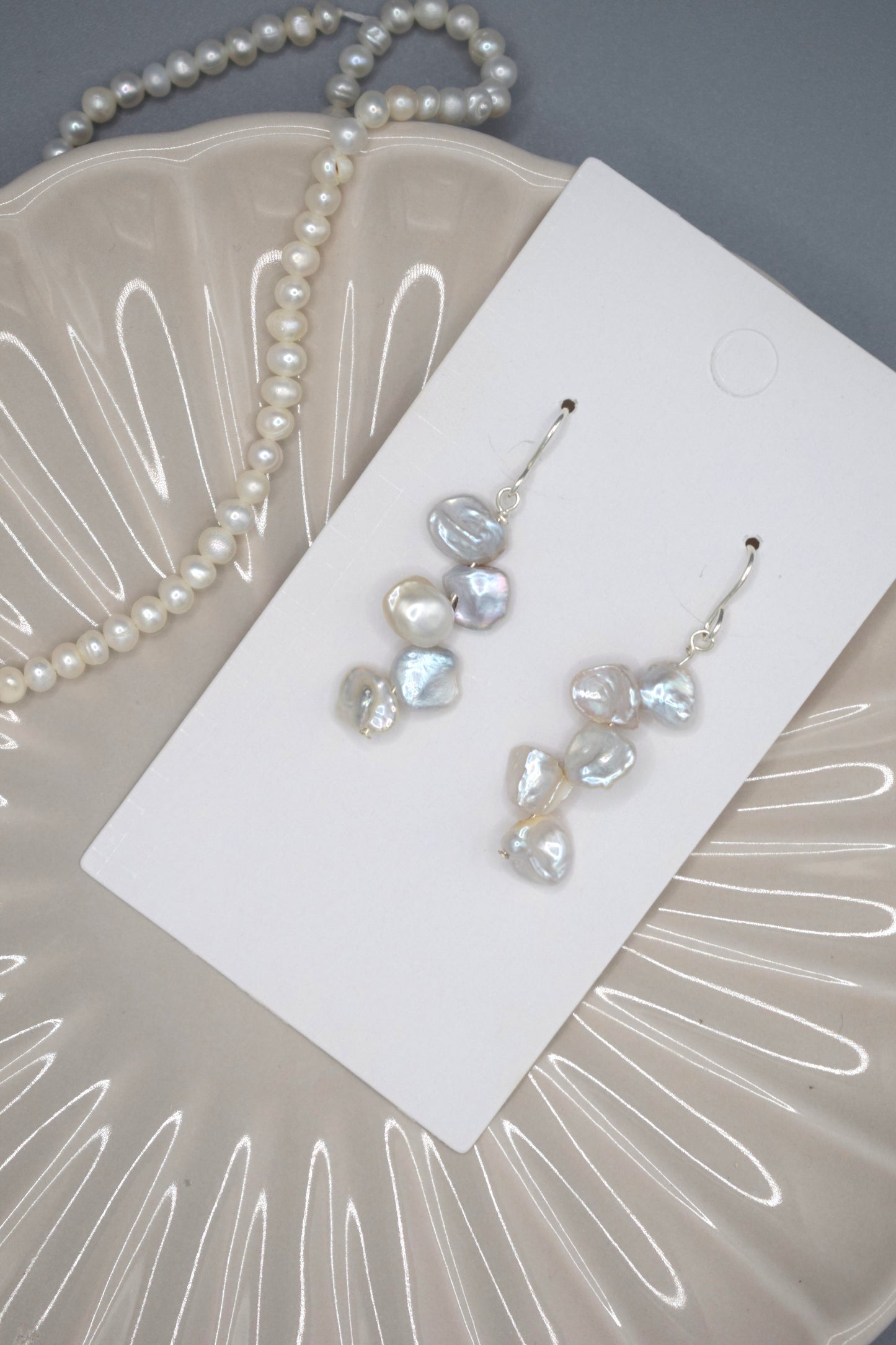 Keshi Pearl Stack Earrings