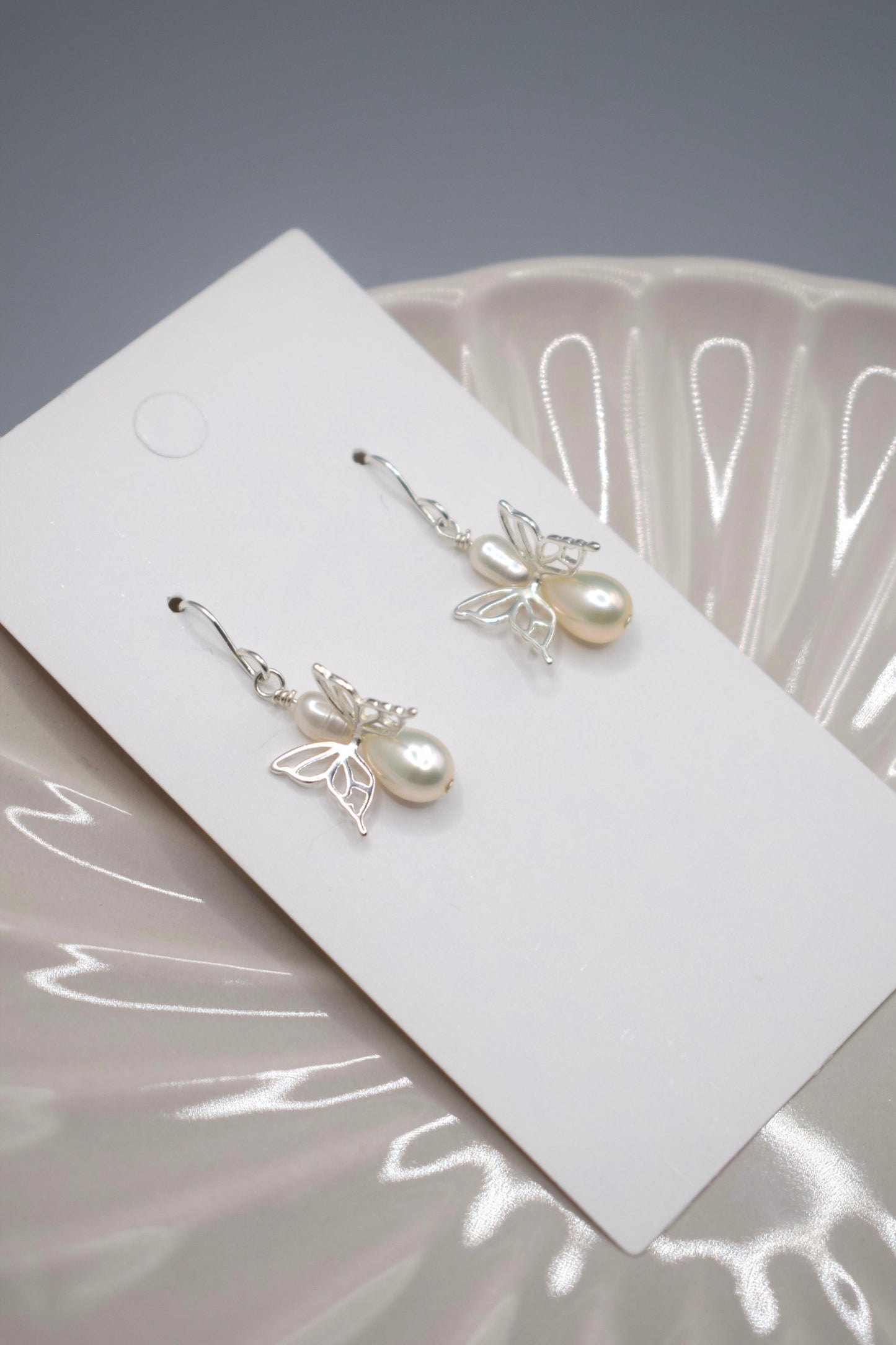 Butterfly Pearl Earrings