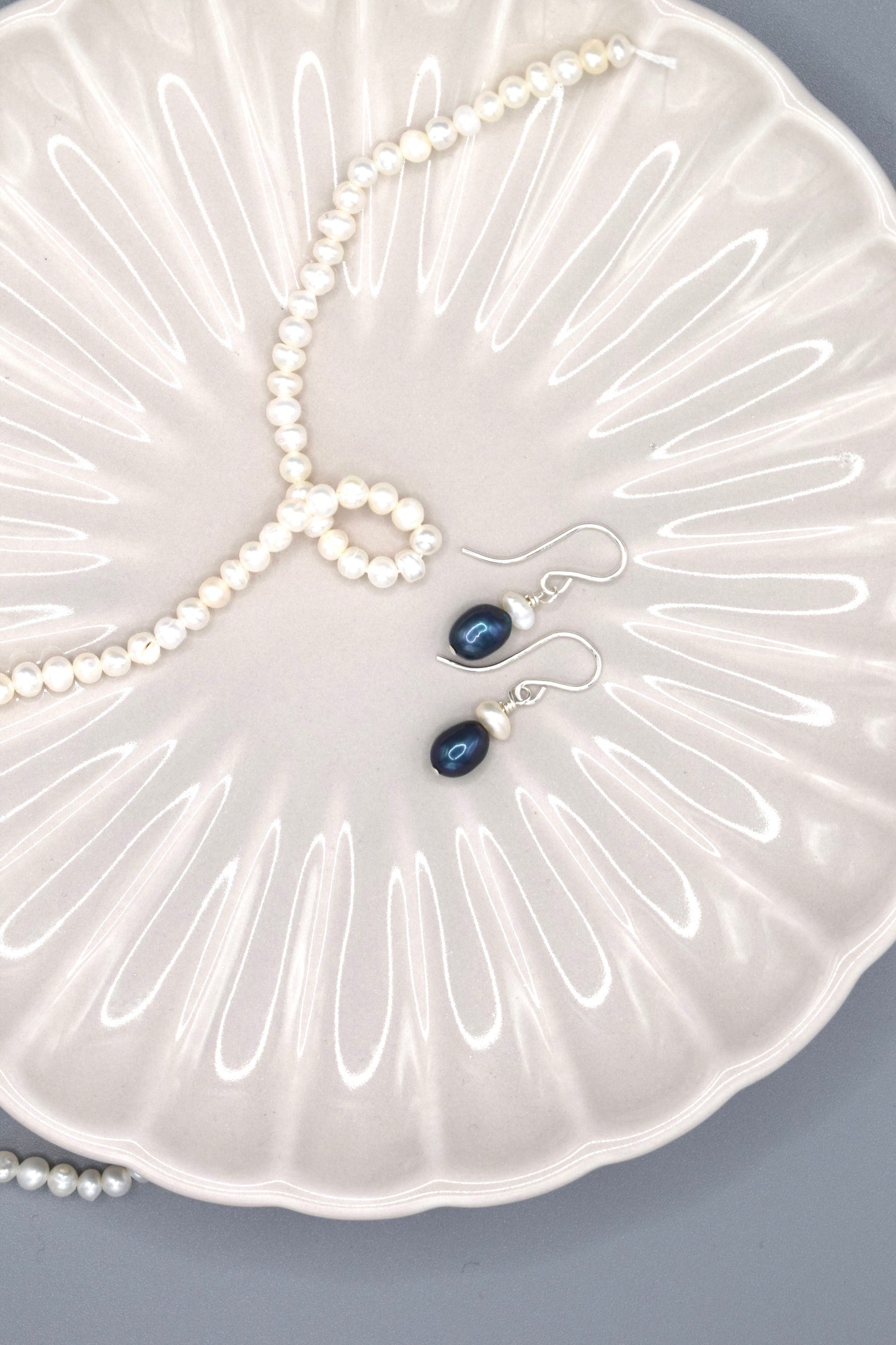 Blue Keshi Pearl Earrings