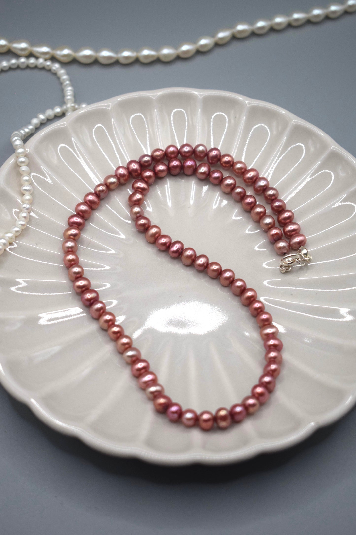 Red Freshwater Pearl Necklace