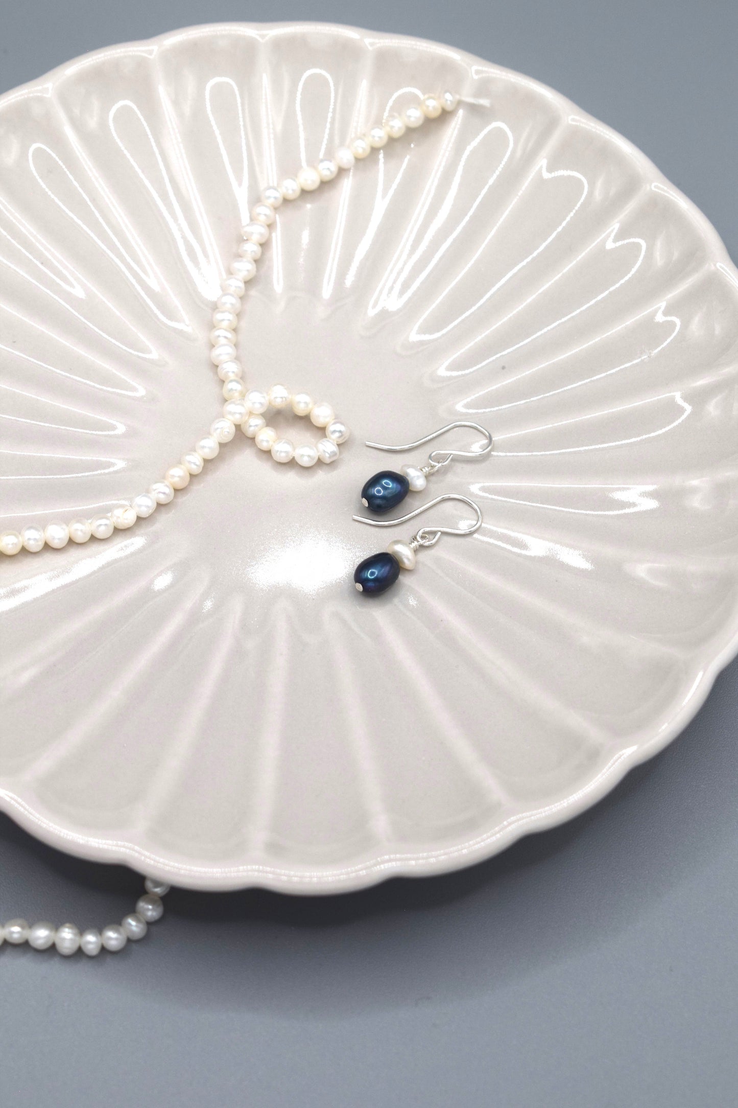 Blue Keshi Pearl Earrings