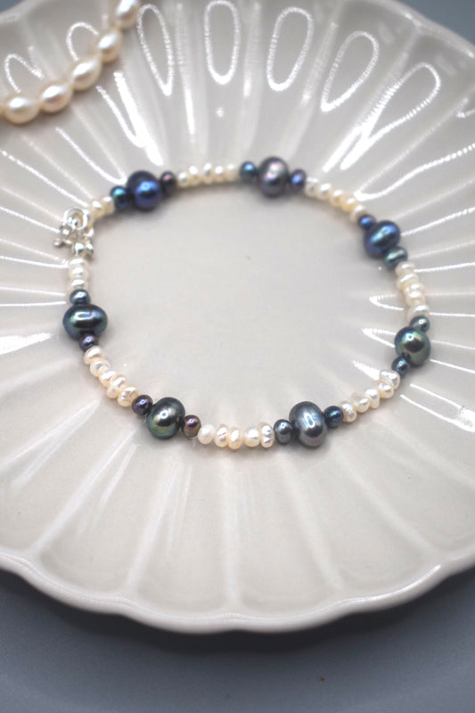 Peacock Blue Spacer Anklet