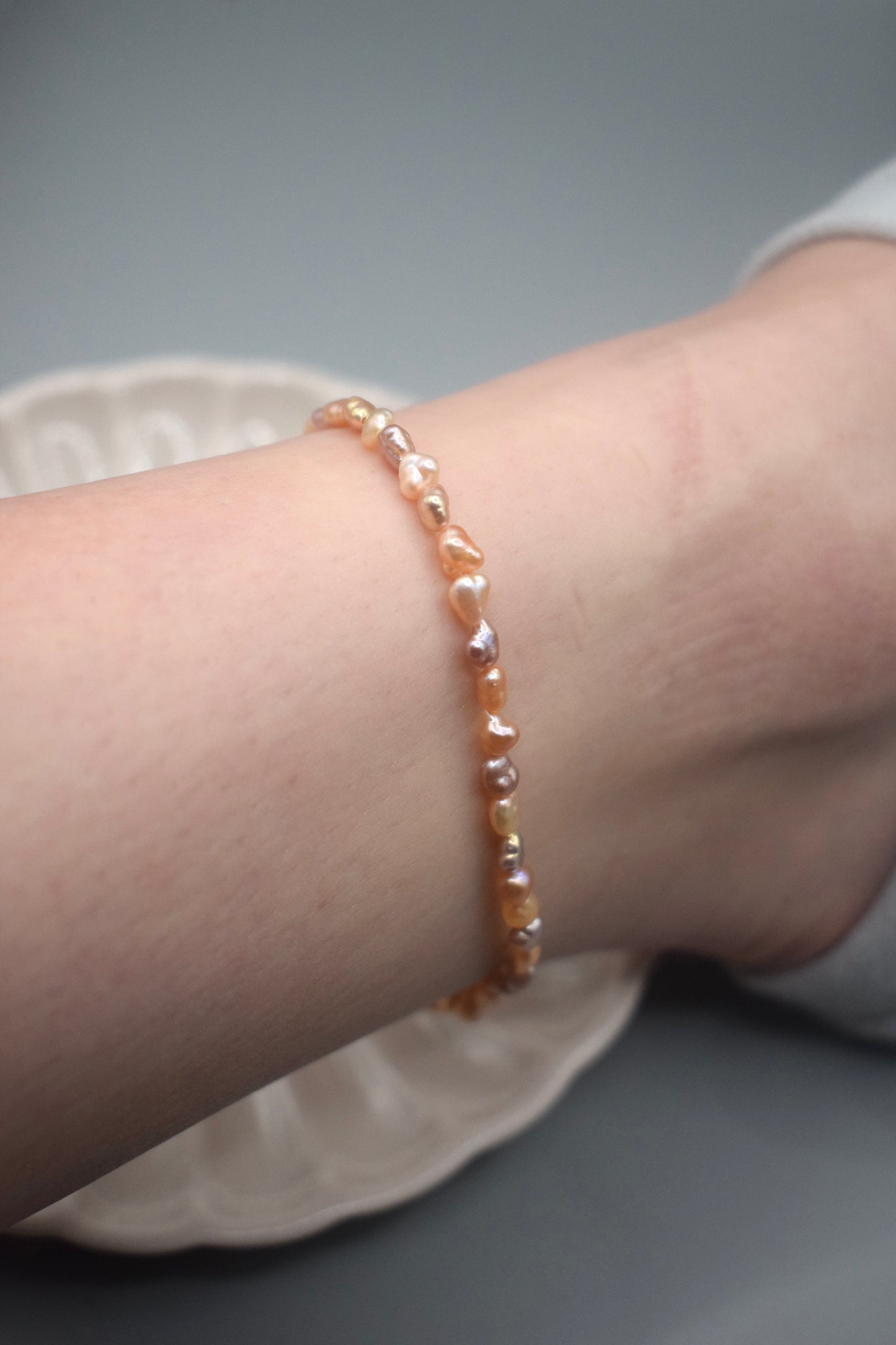 Mixed Pink Keshi Pearl Anklet