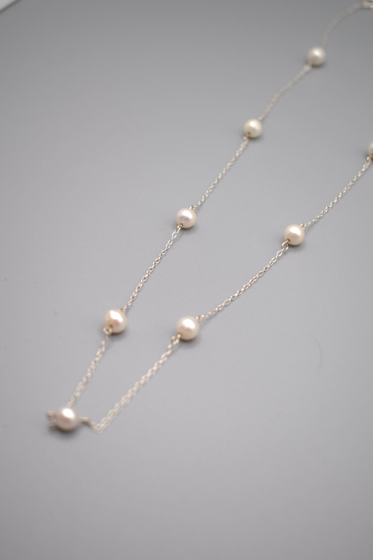 Small Pearl Spacer Necklace