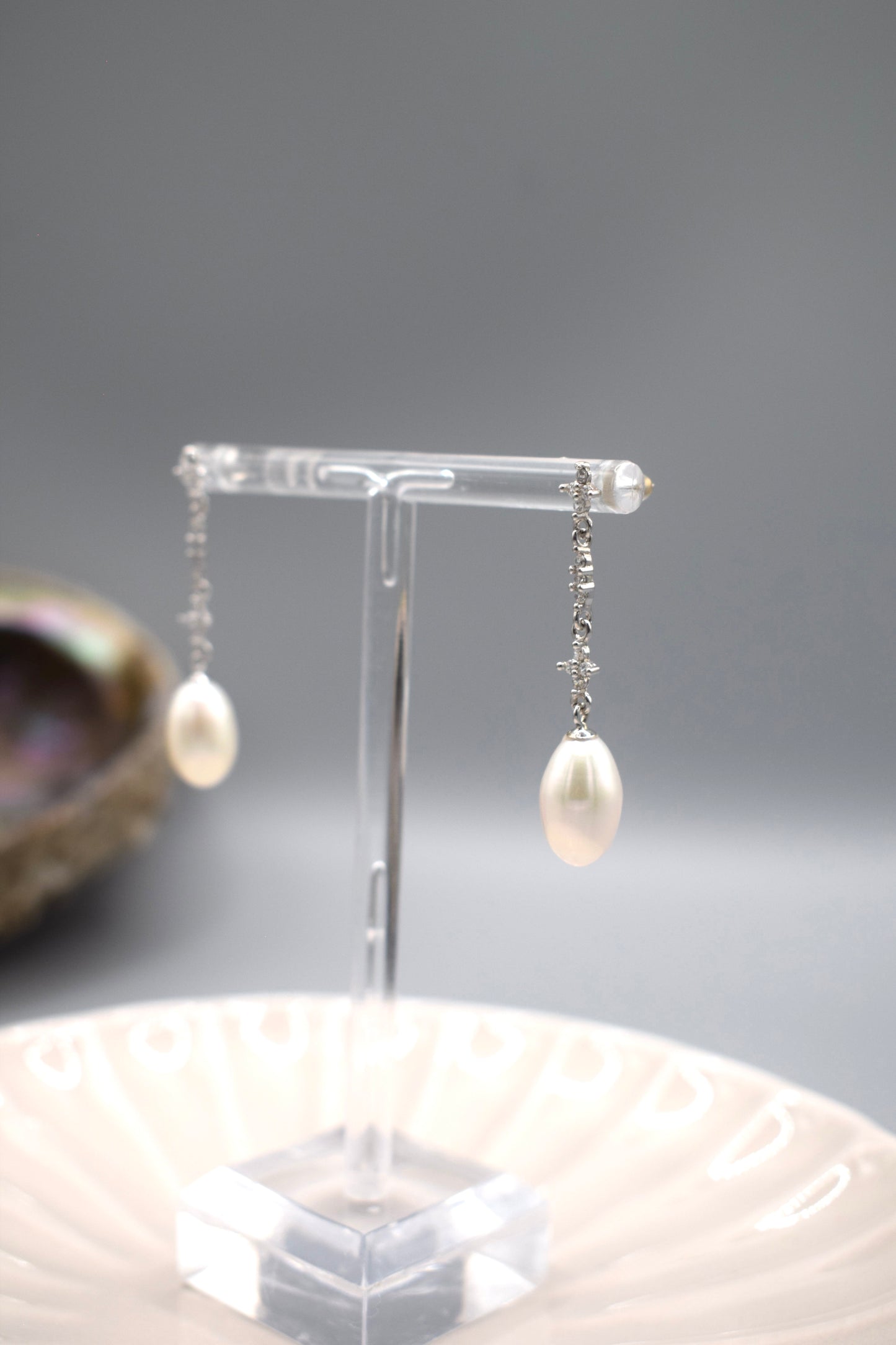 Sparkle Drop Pearl Studs