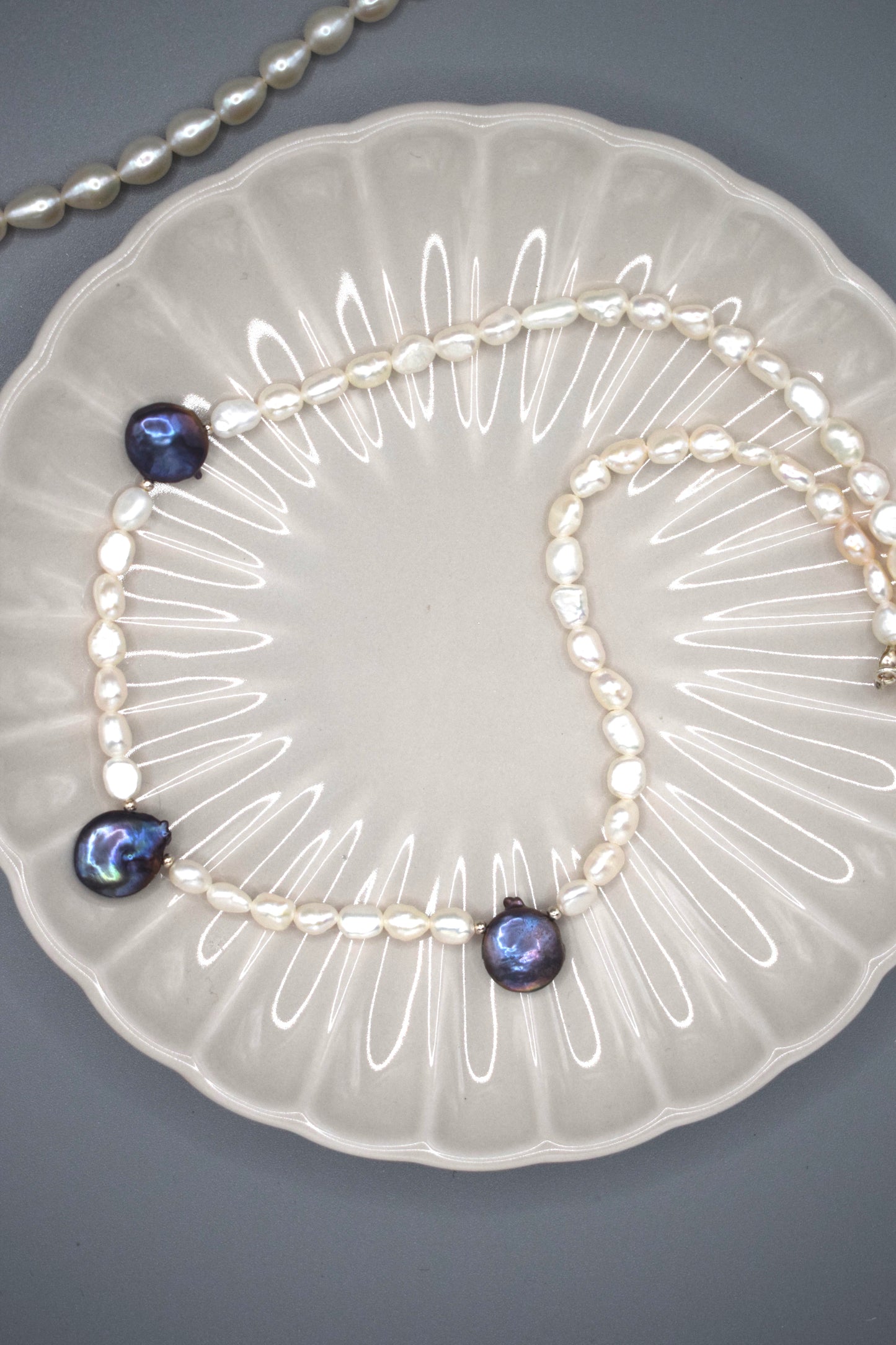 Blue Keshi Pearl Necklace