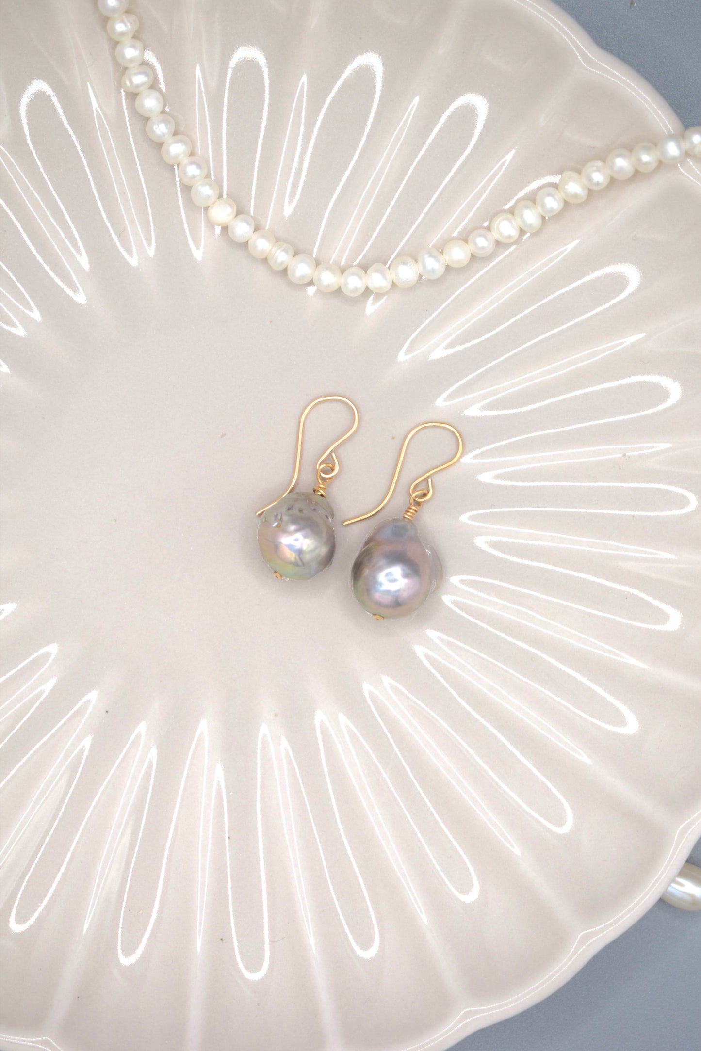 Rainbow Baroque Pearl Earrings