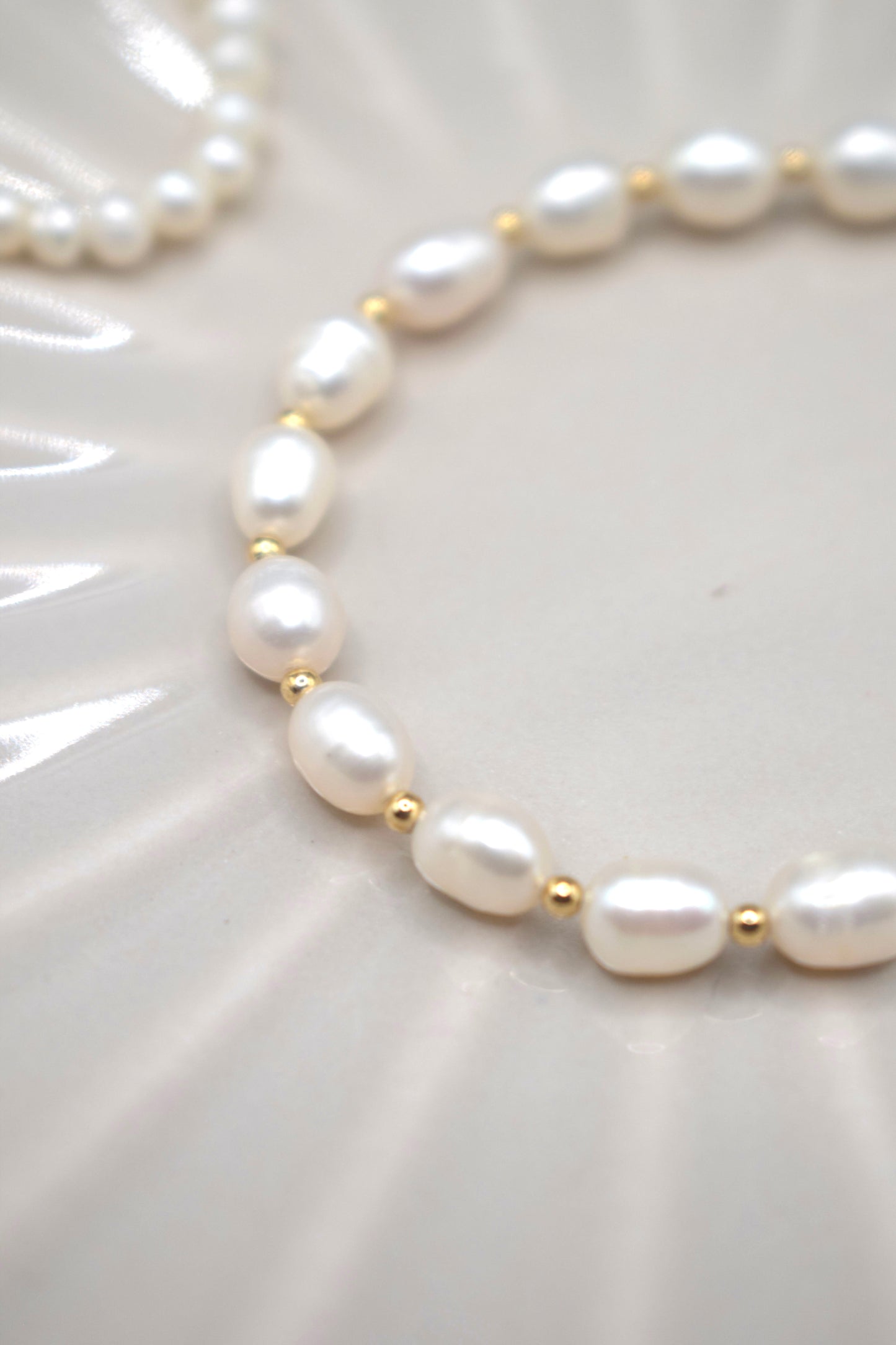 Smooth Rice Pearl Bracelet Gold-Filled