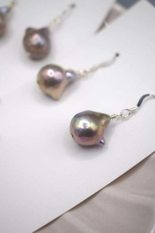 Rainbow Baroque Pearl Earrings