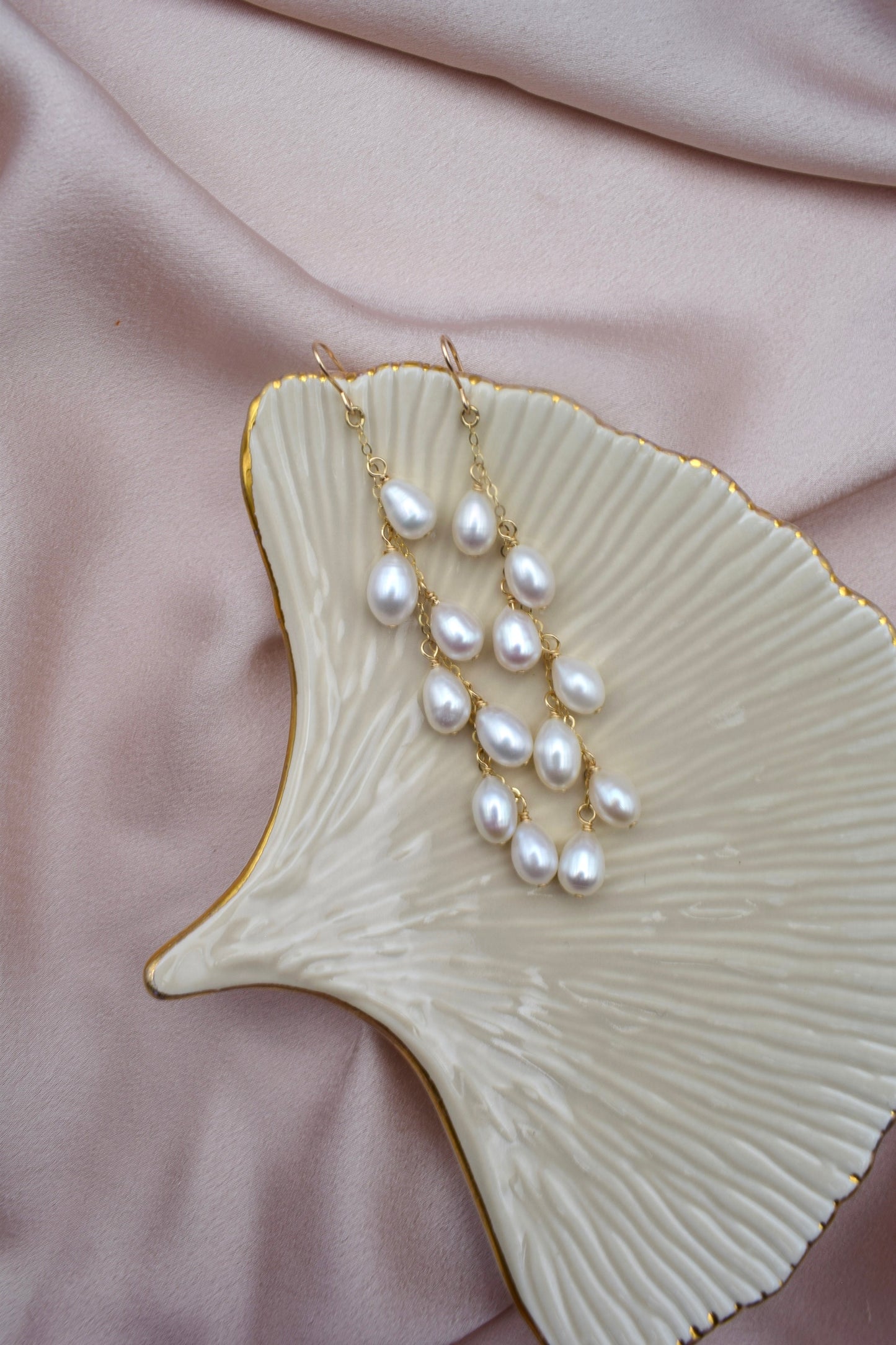 Sophia Teardrop Pearl Earrings