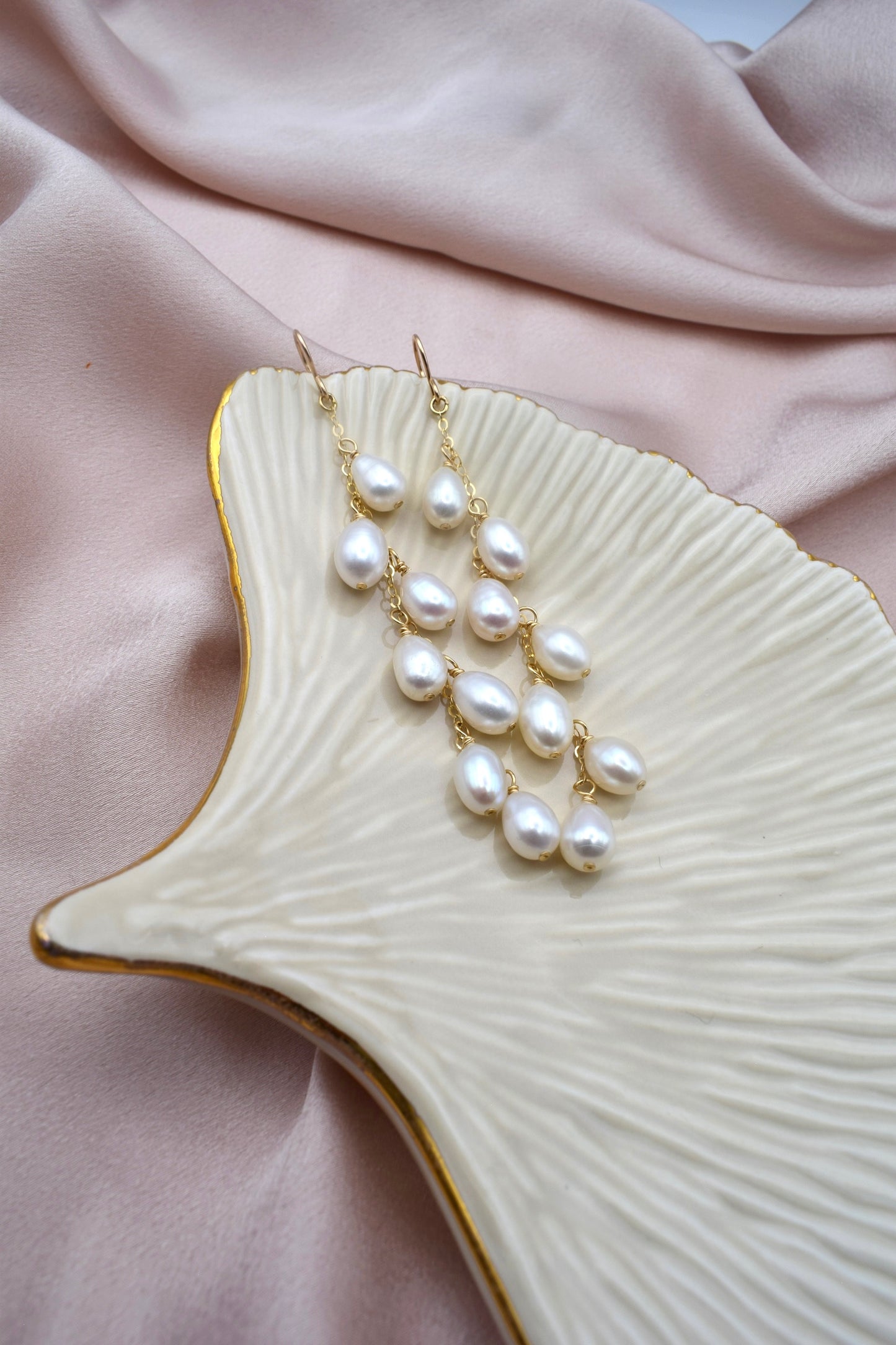 Sophia Teardrop Pearl Earrings