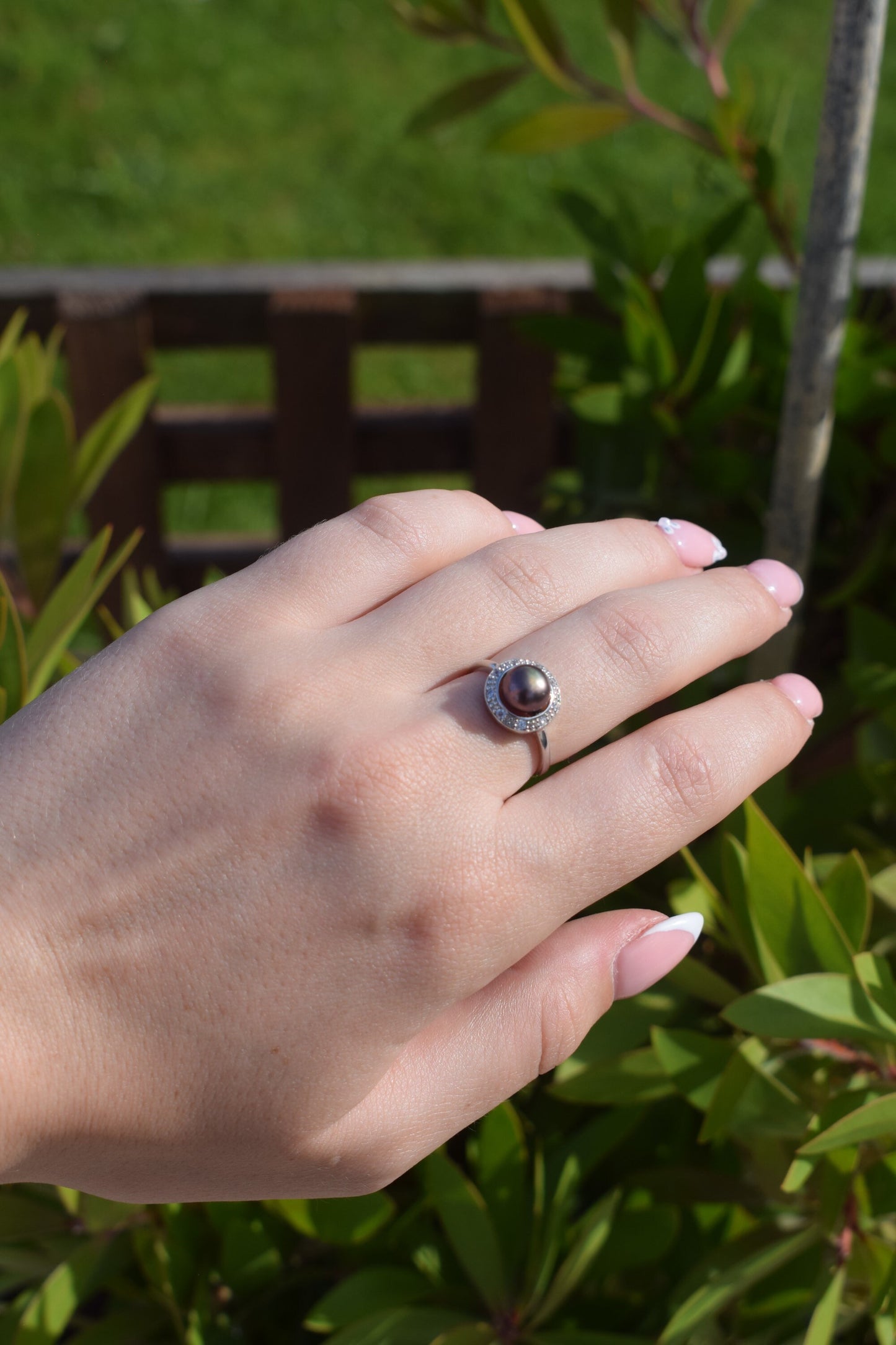 Black Rainbow Freshwater Pearl Ring - Gift, Birthday, Anniversary, Christmas