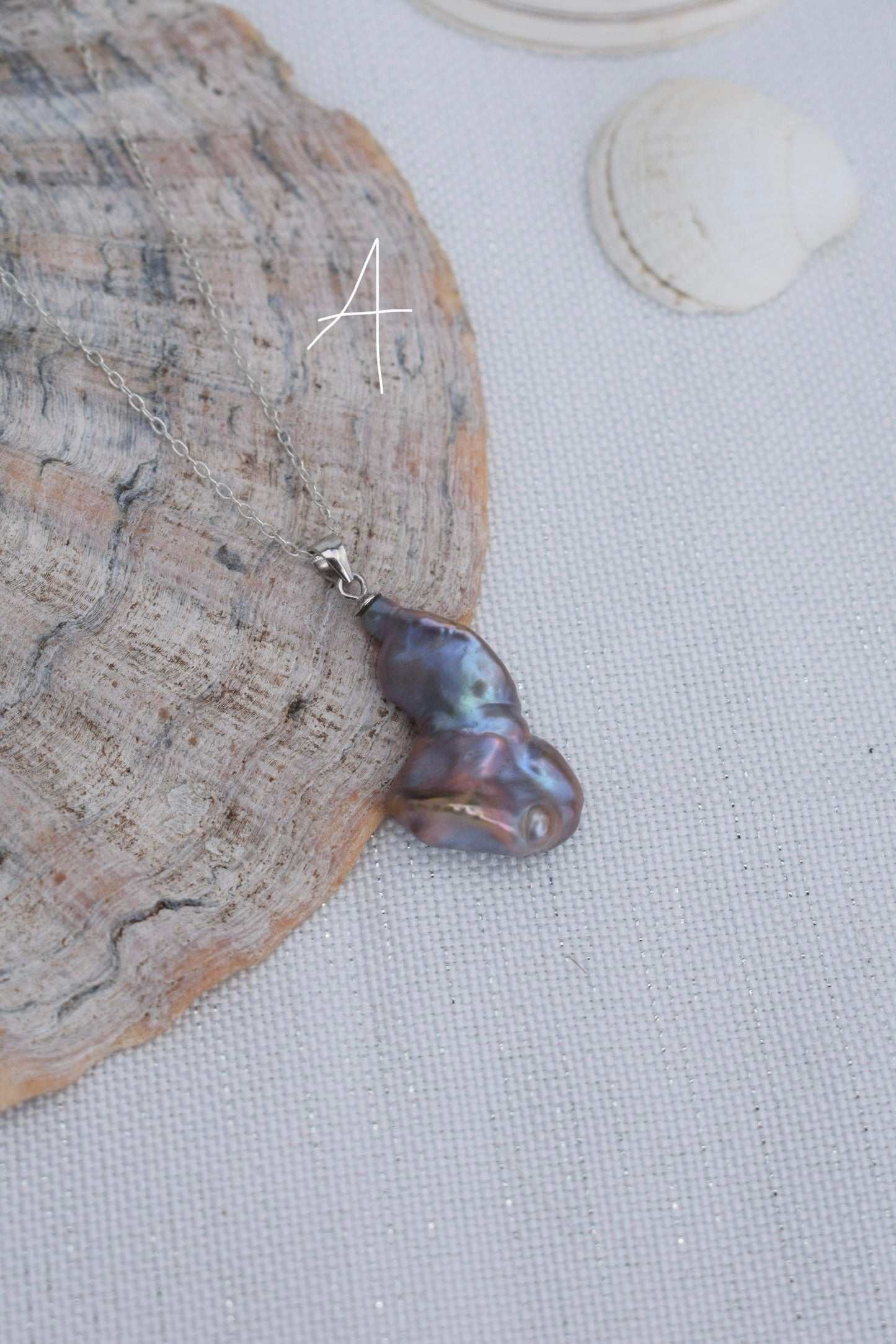 Iridescent Keshi Freshwater Pearl Pendant Necklace - Gift, Birthday, Anniversary, Christmas