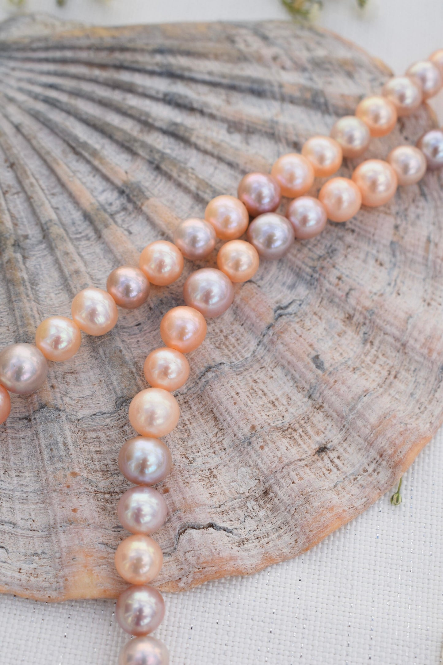 Tri-coloured Pink High Quality Freshwater Pearl Necklace - Gift, Birthday, Anniversary, Christmas