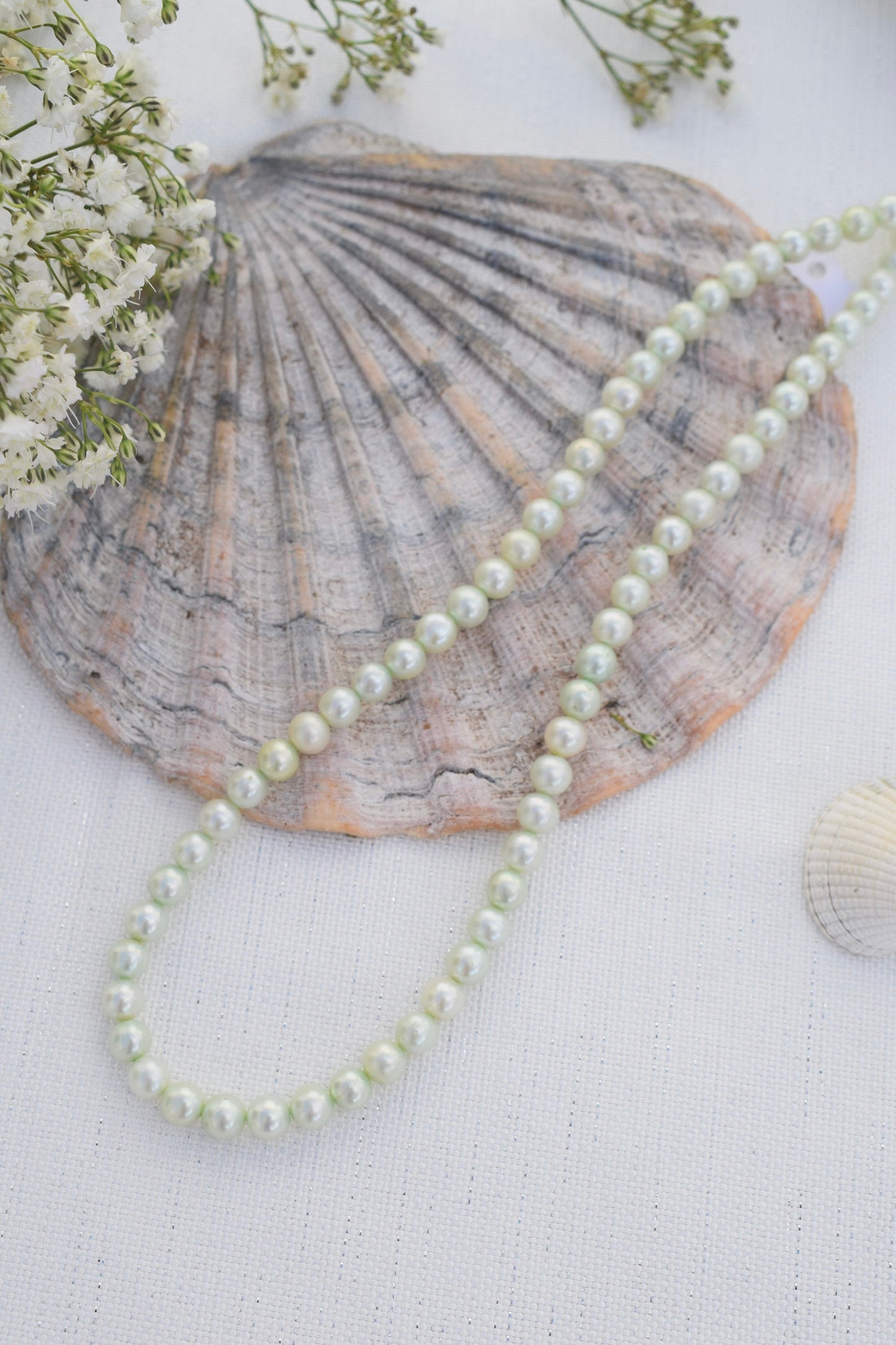 Pastel Green Freshwater Pearl Necklace - Gift, Birthday, Anniversary, Christmas, Wedding