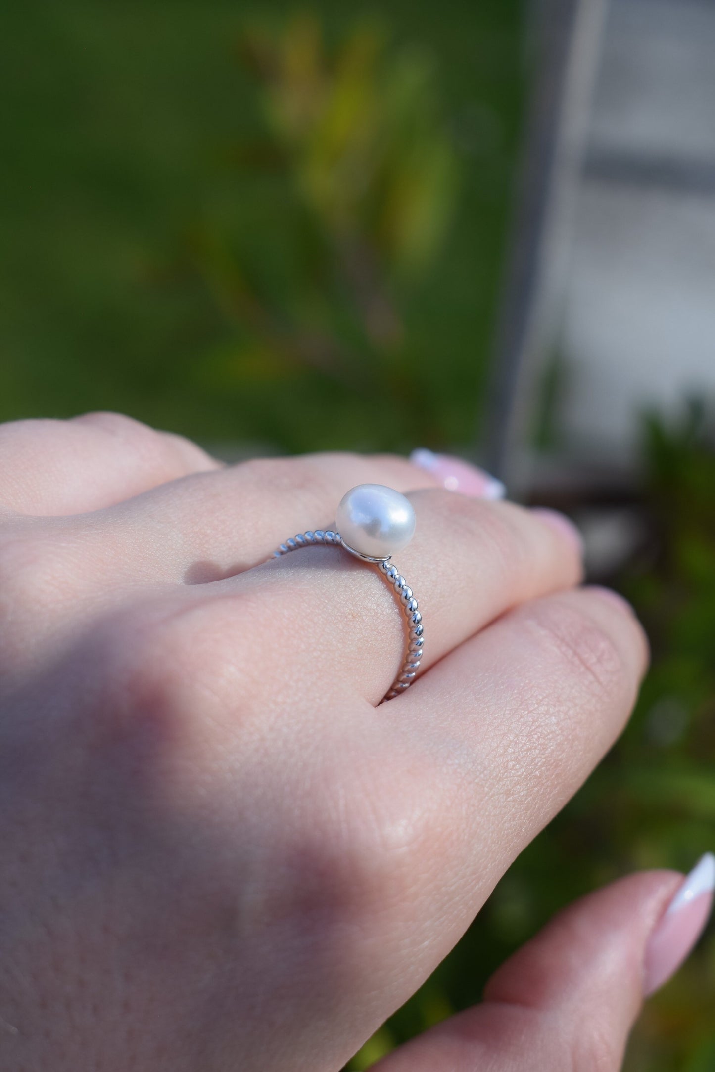 Freshwater Pearl Twist Band Ring - Gift, Birthday, Anniversary, Christmas